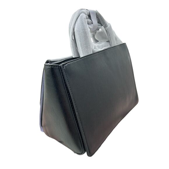 Calvin Klein Basalt Flap Top Handle Satchel, PU Leather, MSRP $188 Handbag - Picture 9 of 10